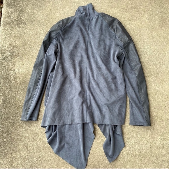 Blank NYC Vegan Suede Leather Drape Front Jacket - Picture 6 of 7